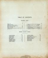 Table of Contents, Moody County 1909